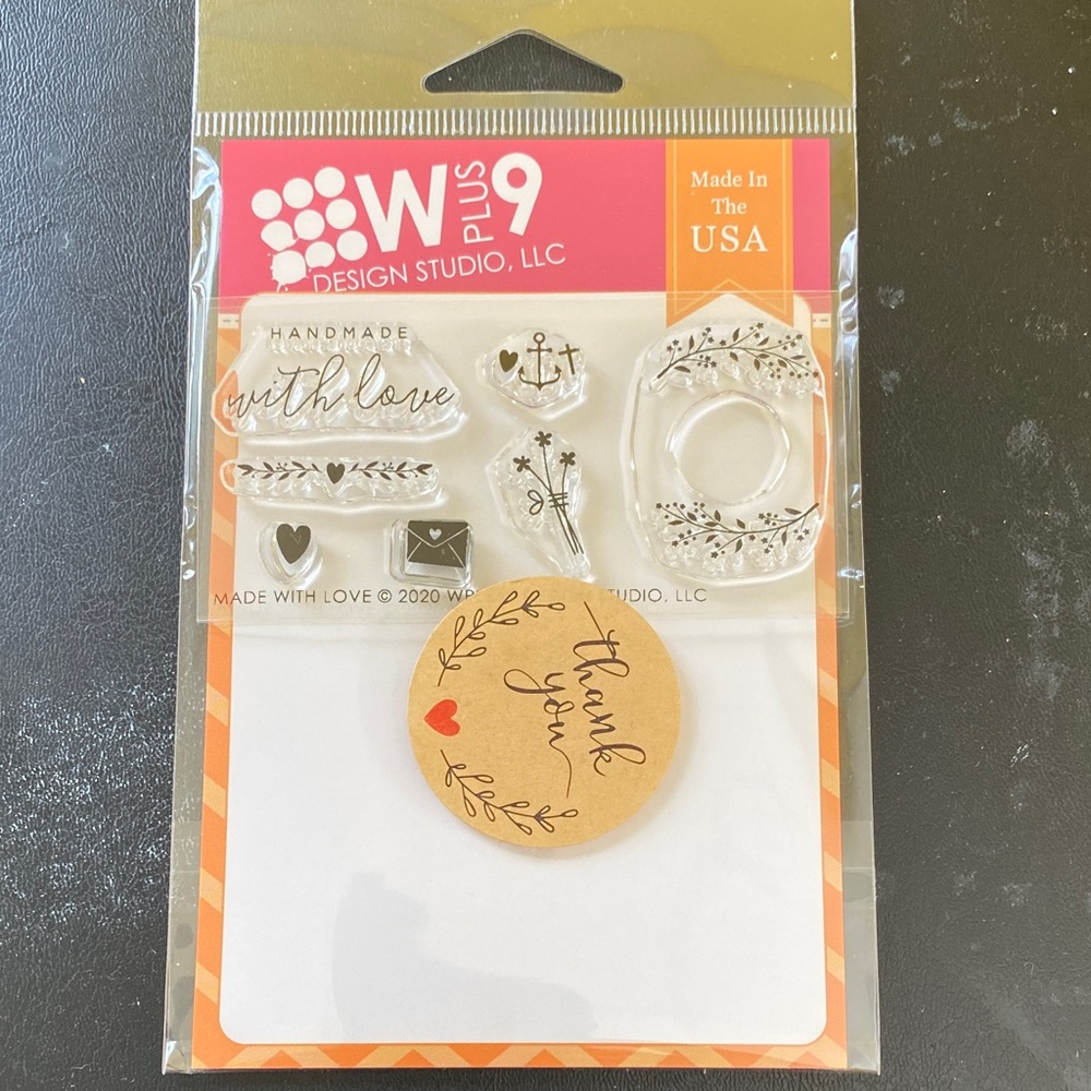 WPlus9 Clear Stamp Set with Thank You Design